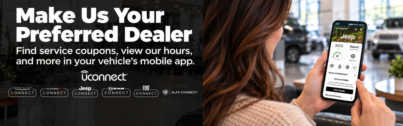 uconnect® make us your preferred dealer | Flint Hills Chrysler Dodge Jeep Ram in Manhattan KS
