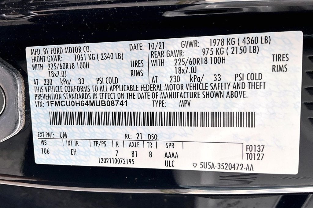 2021 Ford Escape SEL