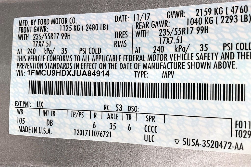 2018 Ford Escape SEL