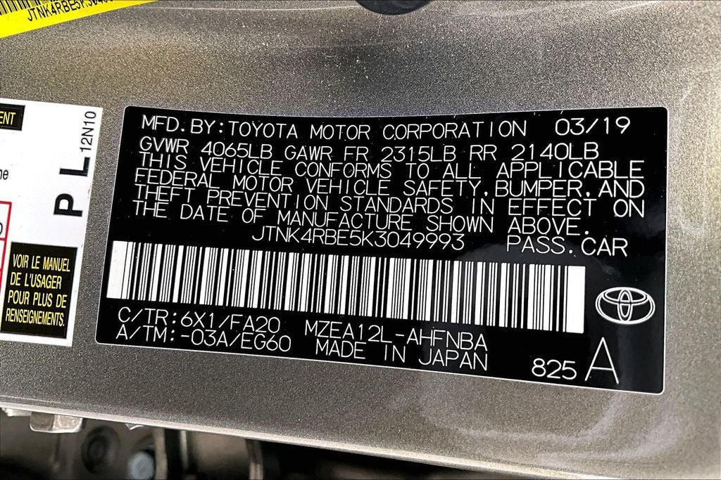 2019 Toyota Corolla Hatchback SE