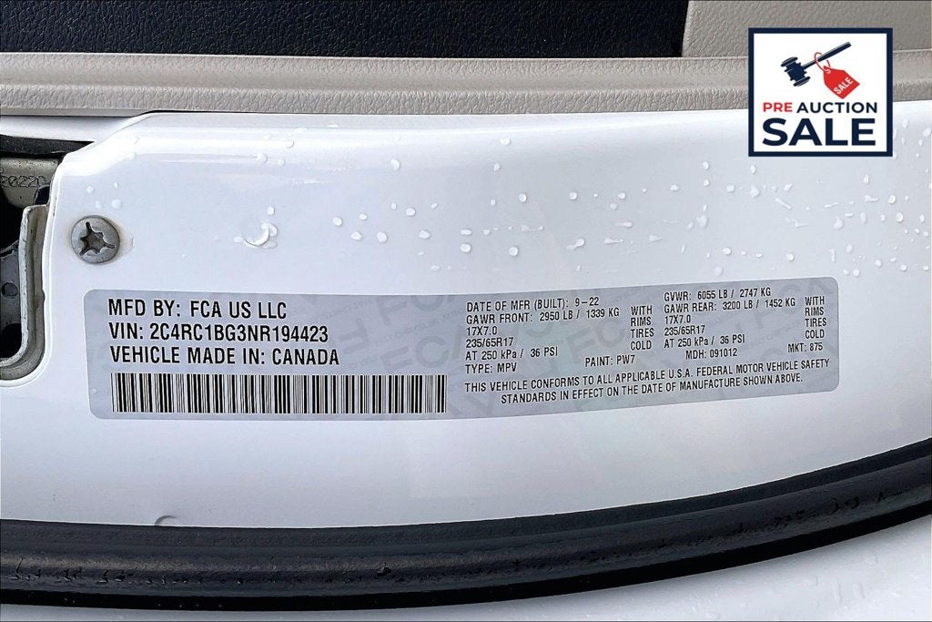 2022 Chrysler Pacifica Touring L