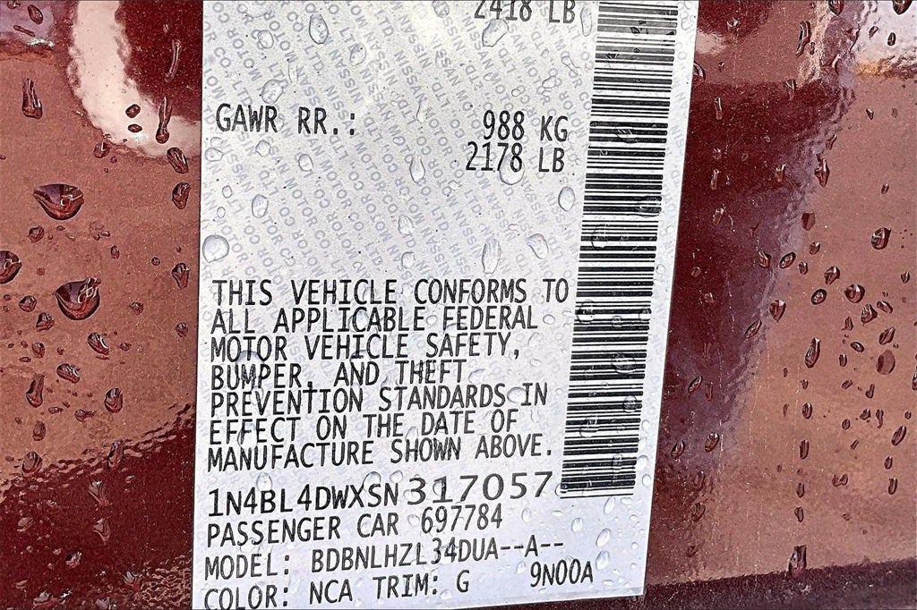 2025 Nissan Altima 2.5 SV