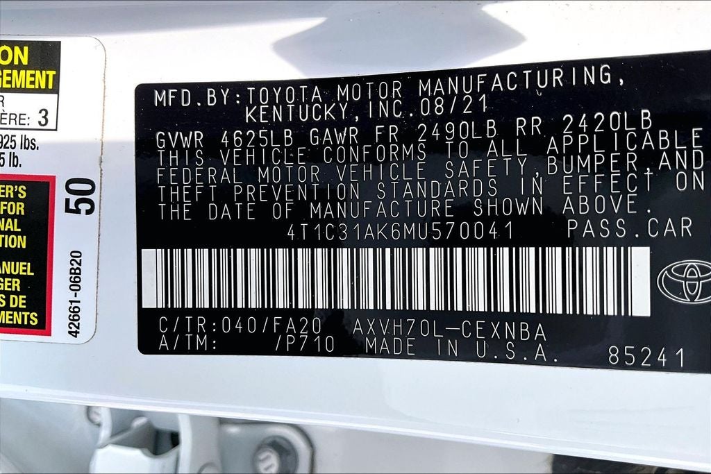 2021 Toyota Camry Hybrid LE