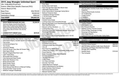 2015 Jeep Wrangler Unlimited Sport