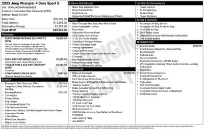 2023 Jeep Wrangler 4-Door Sport S 4x4