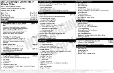 2021 Jeep Wrangler Unlimited Sport Altitude 4x4