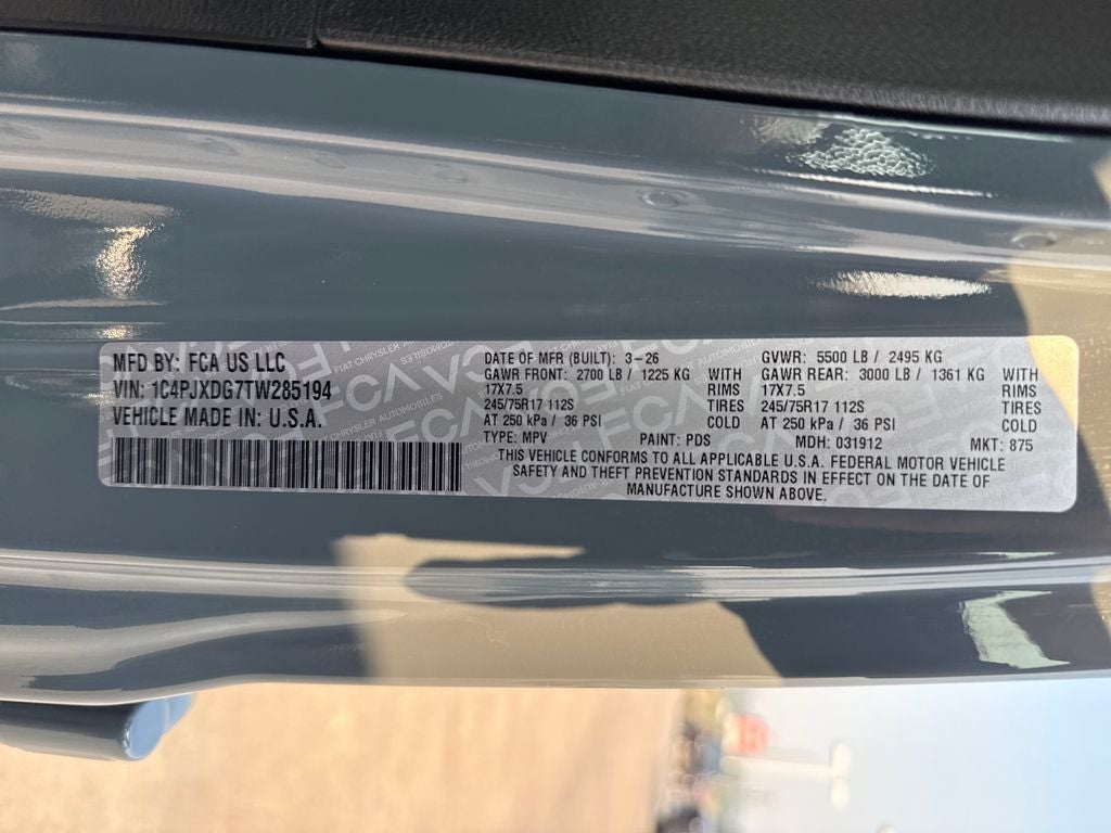 2026 Jeep Wrangler WRANGLER 4-DOOR SPORT S