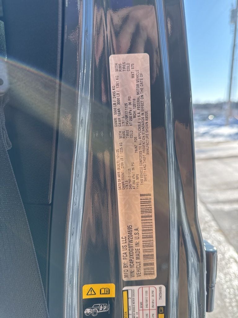 2026 Jeep Wrangler WRANGLER 4-DOOR SPORT S