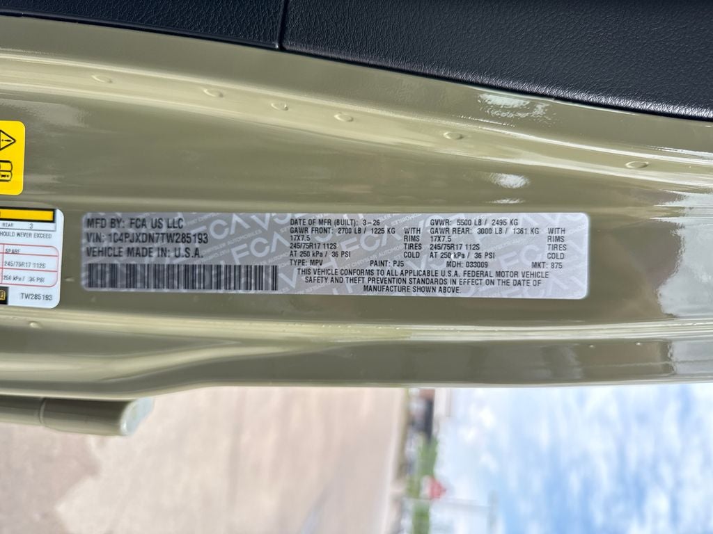 2026 Jeep Wrangler WRANGLER 4-DOOR SPORT S