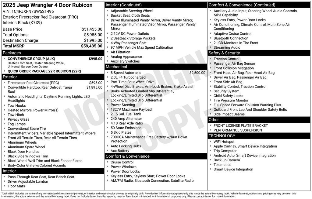 2025 Jeep Wrangler 4-Door Rubicon 4x4