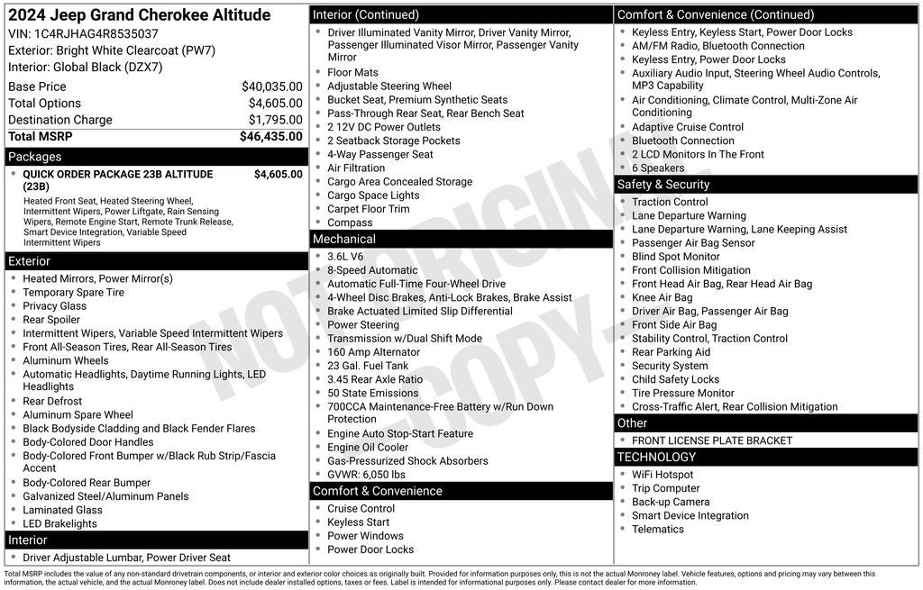 2024 Jeep Grand Cherokee Altitude 4x4