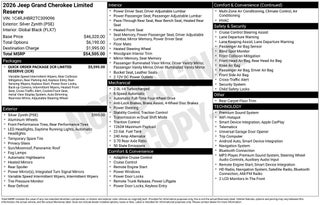 2026 Jeep Grand Cherokee Limited Reserve