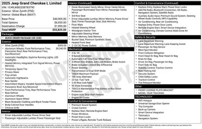 2025 Jeep Grand Cherokee GRAND CHEROKEE L LIMITED 4X4