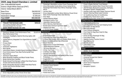 2025 Jeep Grand Cherokee GRAND CHEROKEE L LIMITED 4X4