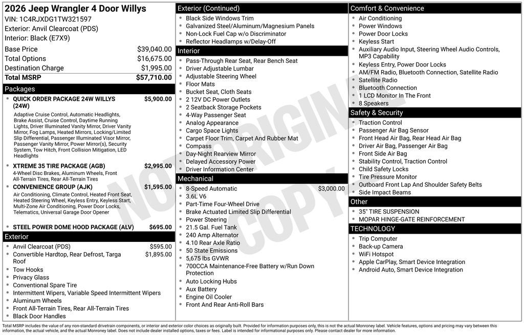 2026 Jeep Wrangler Willys