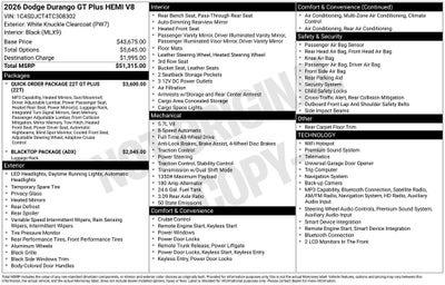 2026 Dodge Durango GT Plus HEMI V8