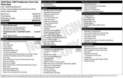 2024 RAM 1500 Tradesman Crew Cab 4x4 5'7' Box