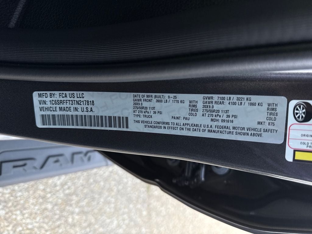 2026 RAM Ram 1500 RAM 1500 BIG HORN CREW CAB 4X4 5'7' BOX