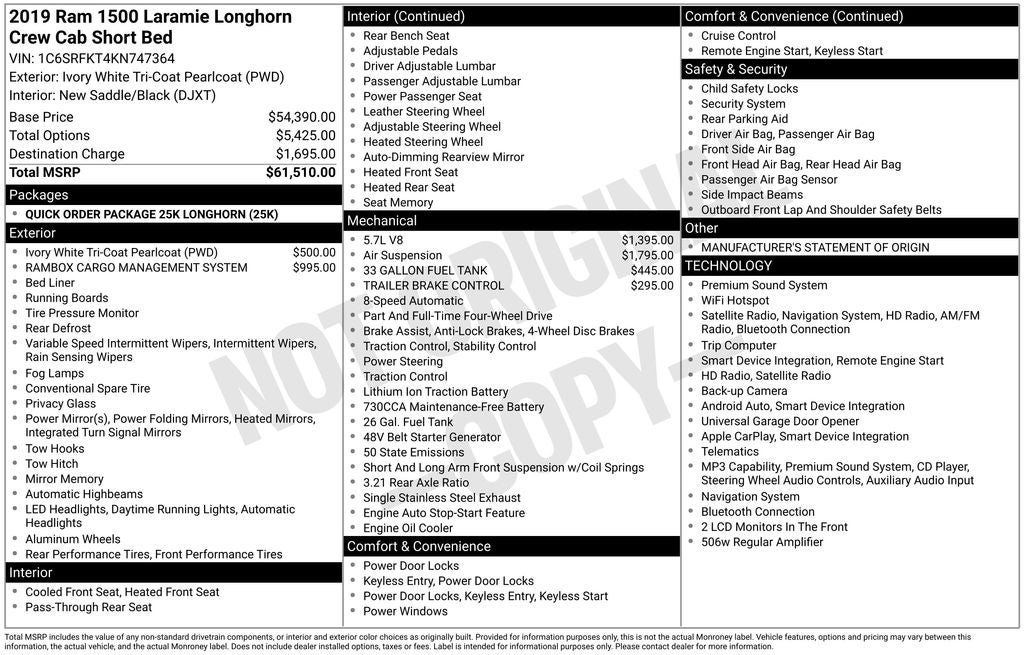 2019 RAM 1500 Limited