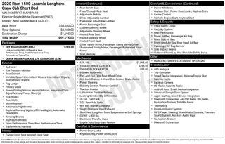 2020 RAM 1500 Laramie Longhorn Crew Cab 4x4 5'7' Box