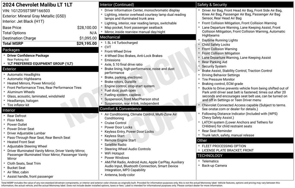 2024 Chevrolet Malibu LT 1LT