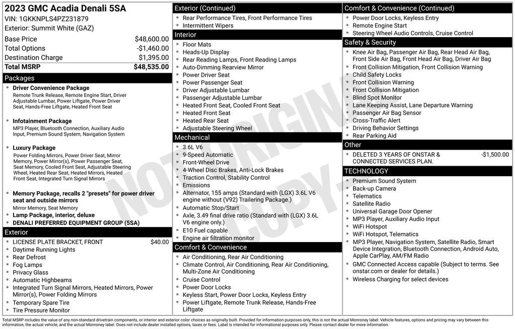 2023 GMC Acadia FWD Denali