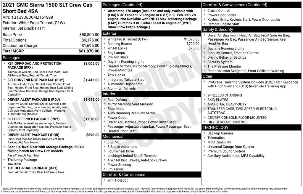 2021 GMC Sierra 1500 SLT