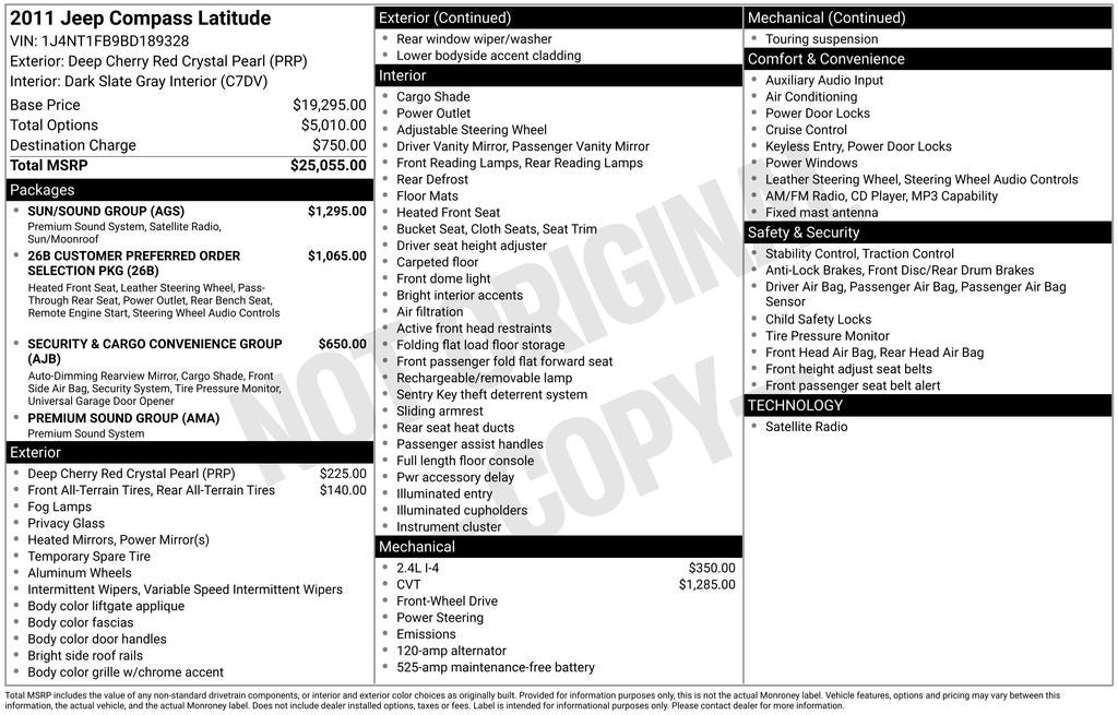 2011 Jeep Compass Base