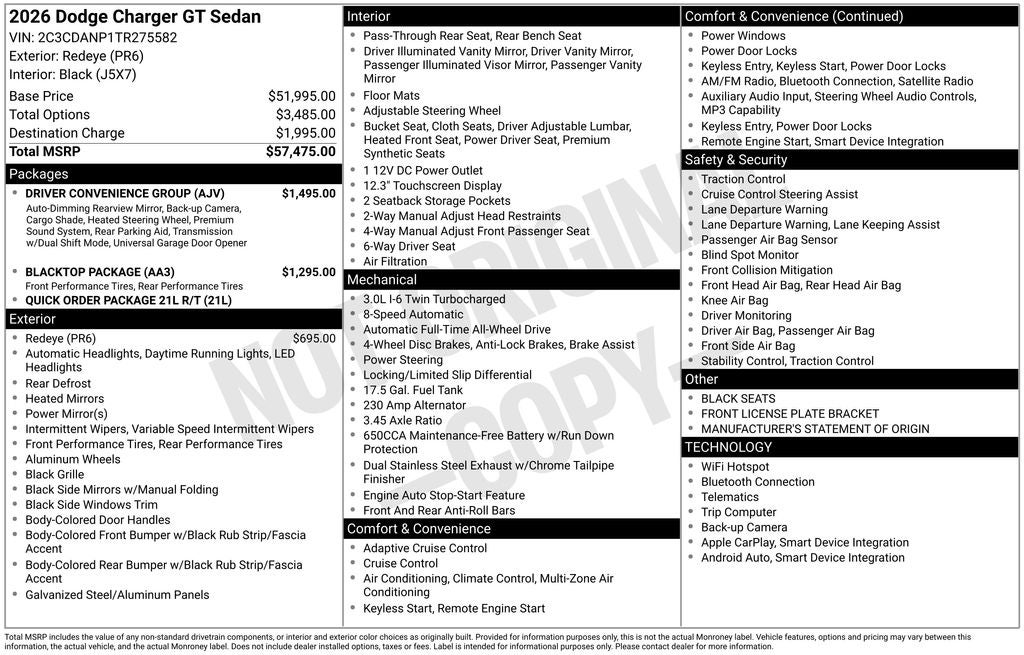 2026 Dodge Charger CHARGER R/T 4-DOOR AWD