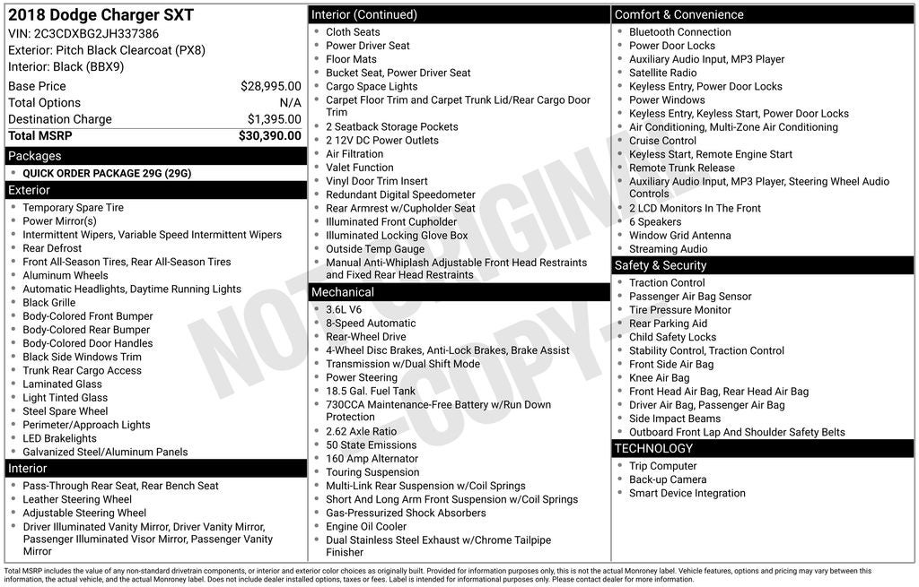 2018 Dodge Charger SXT