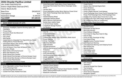 2026 Chrysler Pacifica PACIFICA LIMITED