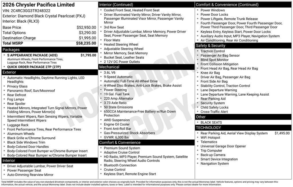 2026 Chrysler Pacifica Limited