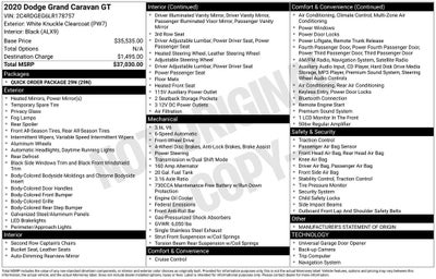 2020 Dodge Grand Caravan GT