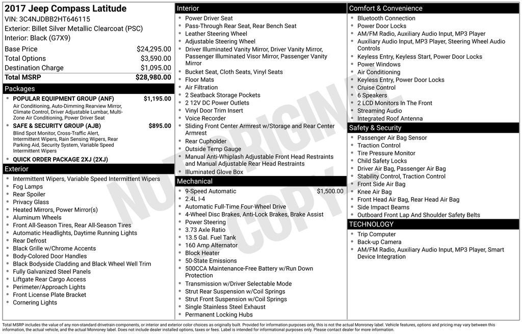 2017 Jeep New Compass Latitude