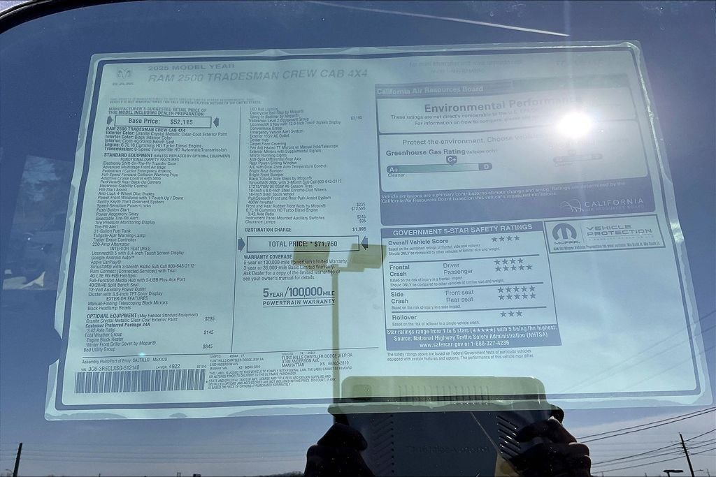 2025 RAM Ram 2500 RAM 2500 TRADESMAN CREW CAB 4X4 6'4' BOX