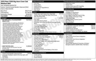 2025 RAM Ram 2500 RAM 2500 BIG HORN CREW CAB 4X4 6'4' BOX