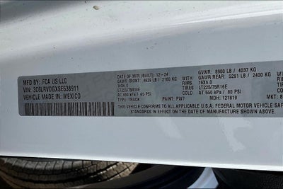 2025 RAM Ram ProMaster RAM PROMASTER 2500 TRADESMAN CARGO VAN HIGH ROOF 159' WB