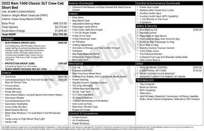 2022 RAM 1500 Classic SLT Crew Cab 4x4 5'7' Box