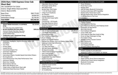 2026 RAM Ram 1500 RAM 1500 EXPRESS CREW CAB 4X4 5'7' BOX