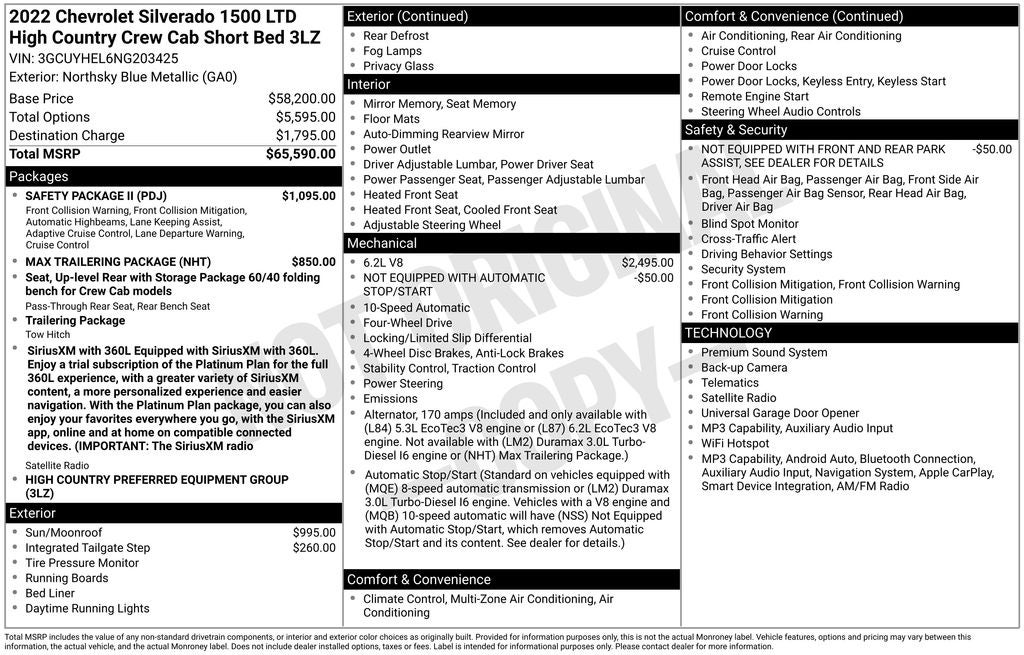 2022 Chevrolet Silverado 1500 LTD High Country