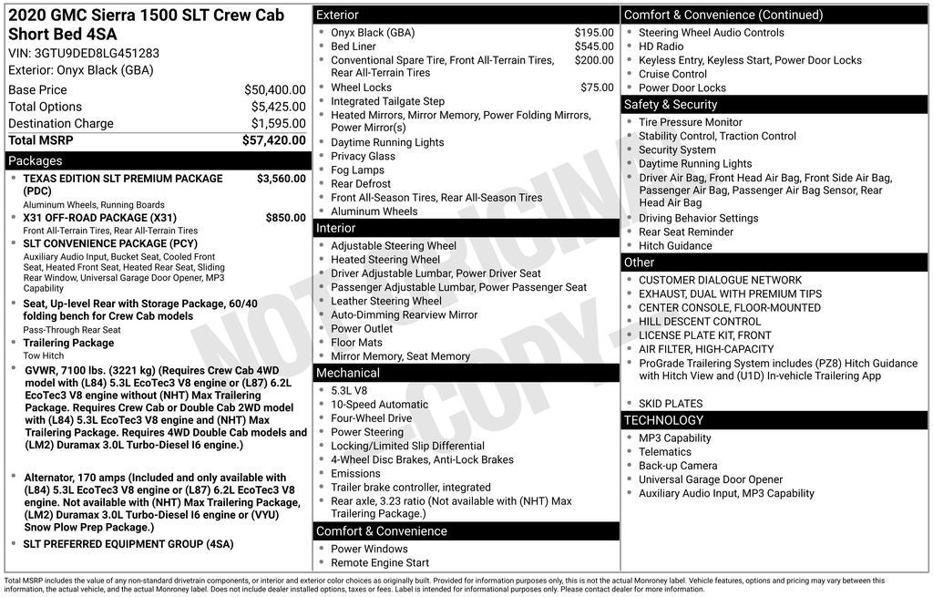 2020 GMC Sierra 1500 4WD Crew Cab Short Box SLT
