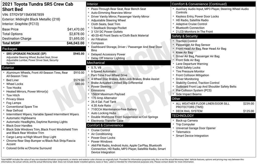 2021 Toyota Tundra SR5