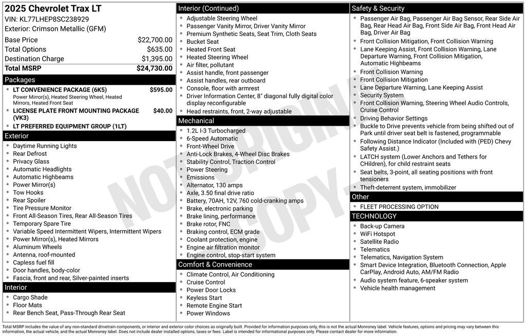 2025 Chevrolet Trax FWD LT