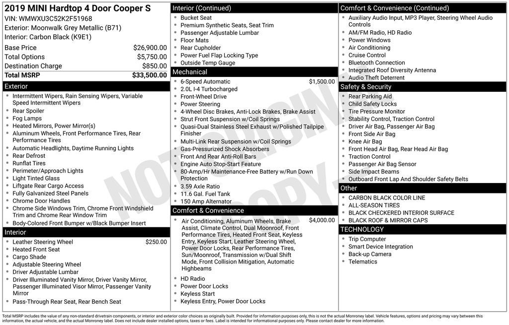 2019 MINI Hardtop 4 Door Cooper S