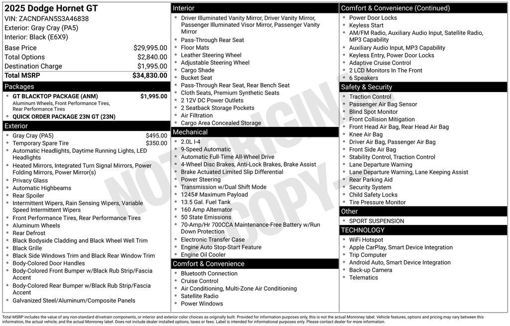2025 Dodge Hornet HORNET GT AWD