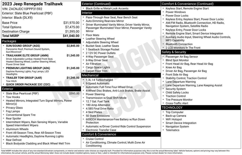 2023 Jeep Renegade Trailhawk