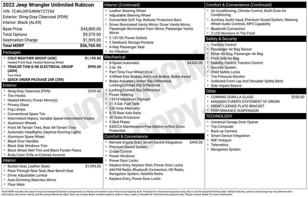 2022 Jeep Wrangler Unlimited Rubicon