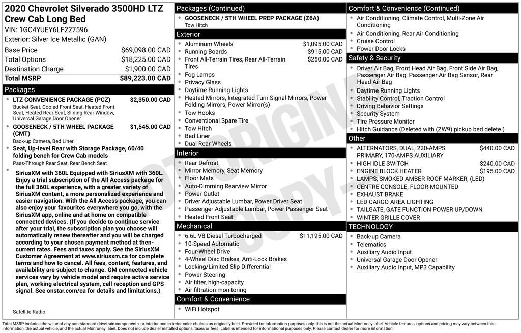 2020 Chevrolet Silverado 3500HD LTZ