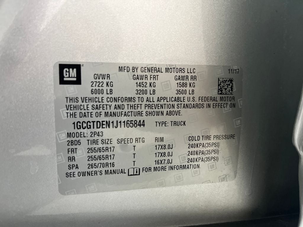 2018 Chevrolet Colorado Z71