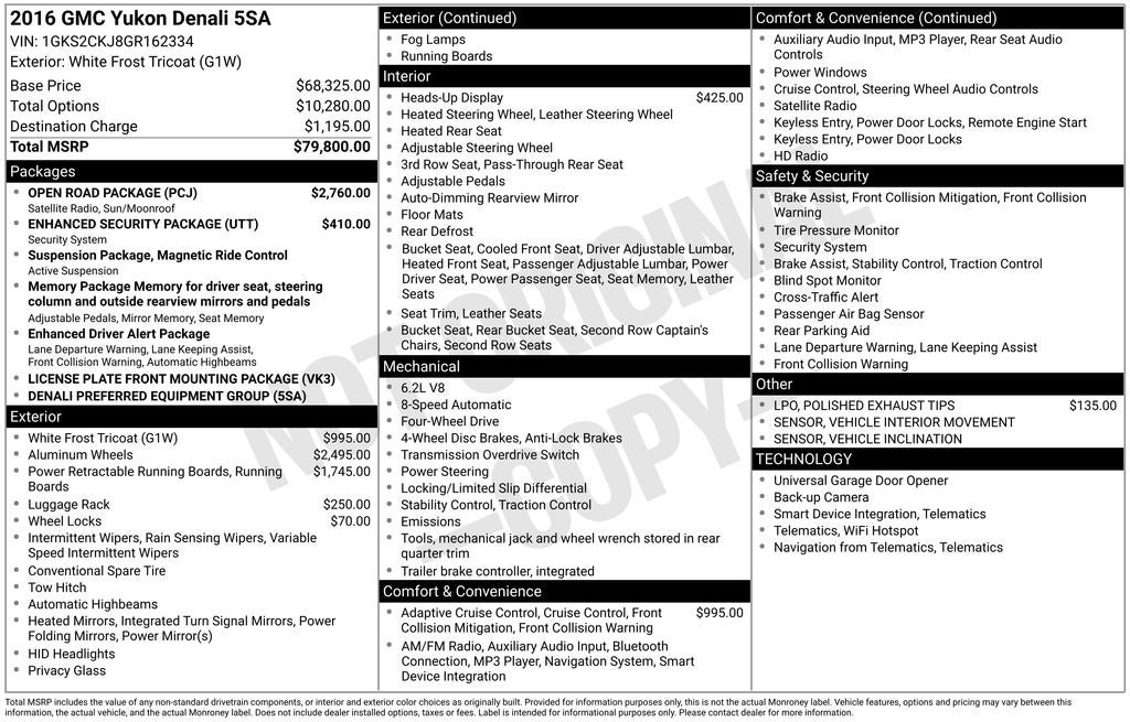 2016 GMC Yukon Denali